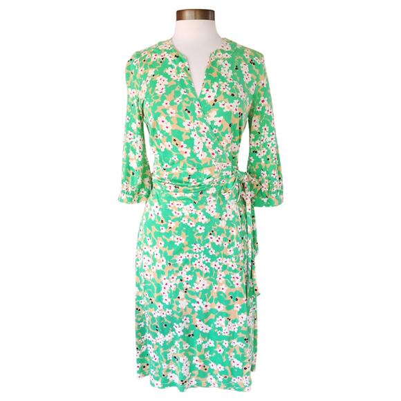 Lilly Pulitzer Silk Jersey Green Floral Midi Dress - Picture 1 of 8